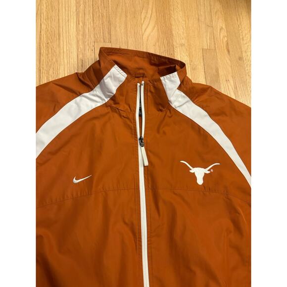 Vintage Texas Longhorns Nike Team Mens XL Orange Full Zip Pullover Windbreaker - Picture 8 of 8